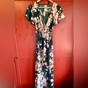 Tua Floral Maxi Wrap Dress